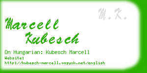 marcell kubesch business card